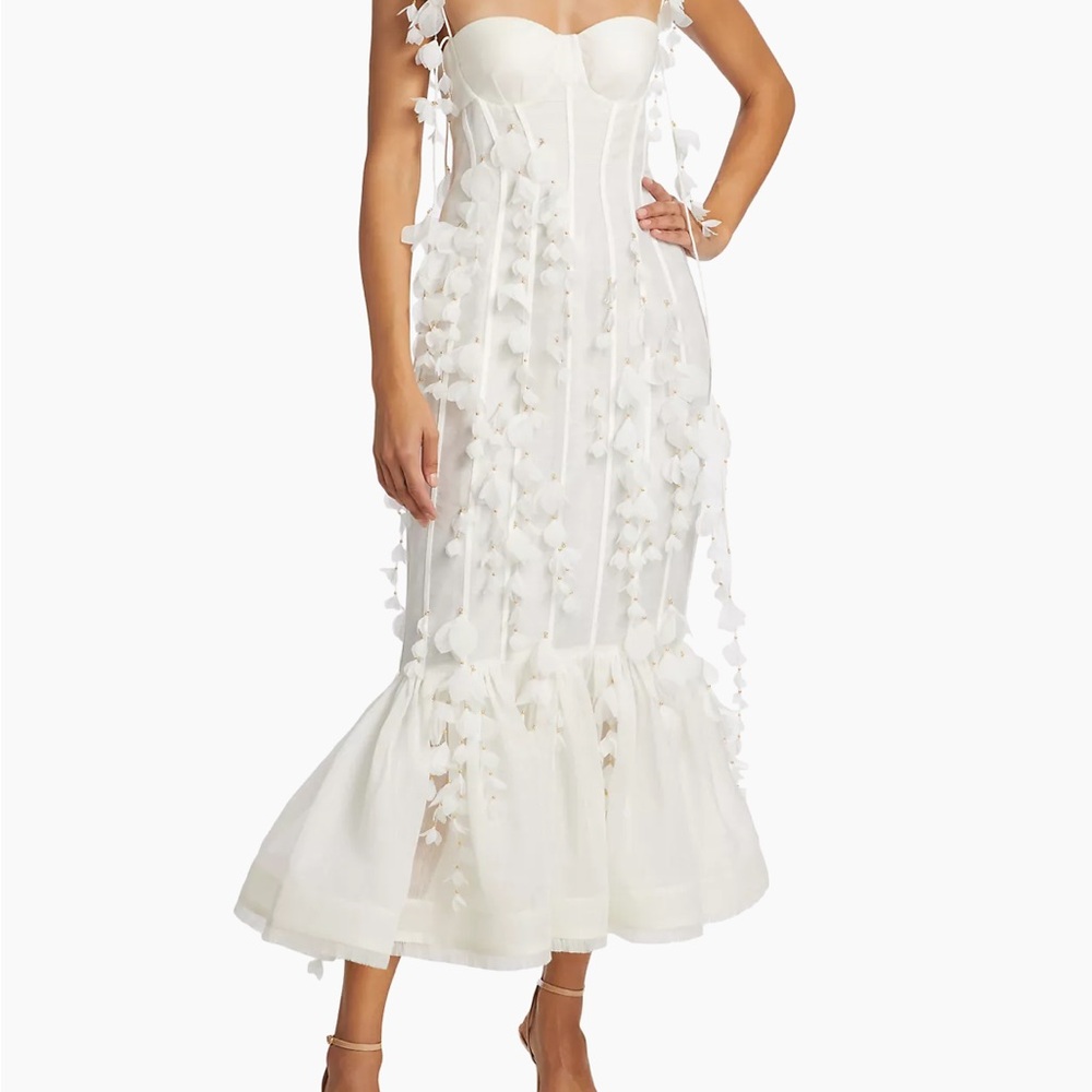 Zimmermann White Sweetheart Bodycon Wedding Dress